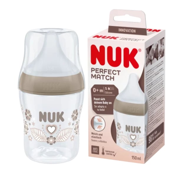 Nuk Biberão Perfect Match Cor Tetina Silicone S 150ml